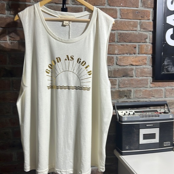 salt water luxe Tops - Salt Water Luxe muscle Los Angeles Good as Gold tank